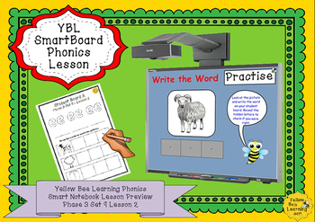 Preview of Freebie Phonics SmartBoard  Lesson - Phase 3 Set 9 - ee