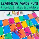 Phonics Snakes & Ladders Games for Beginning Reading and S