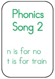 Phonics Song Upper and Lower Case Picture Flash Cards
