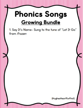 Preview of Phonics Songs- A Growing File