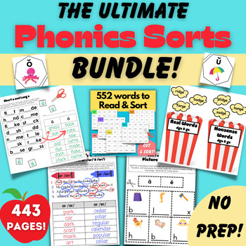 Preview of Phonics Sort Bundle - Reading & Spelling Sorts for Phonics Activities