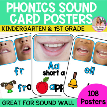 Preview of Phonics Sound Cards | 108 Articulation Sound Wall Posters | Literacy Small Group