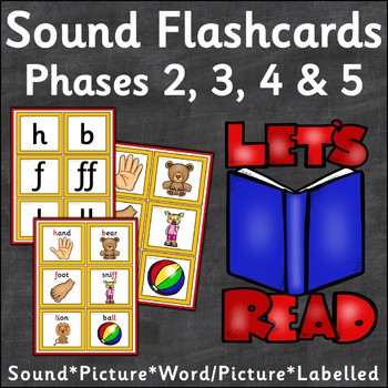 Preview of Phonics Sounds Flashcards Phases 2-5 UK Teaching Resources