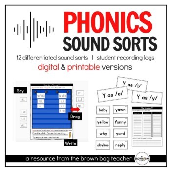 Preview of Phonics Sound Sorts for Word Work: 12 Differentiated Sorts (Print & Digital)