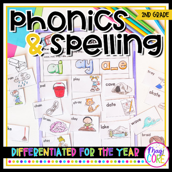 Preview of Phonics & Spelling 2nd Grade Word Work Differentiated Unit Worksheets Activities