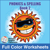 Phonics and Spelling Book 2 Full Color Worksheets ESL ELL 