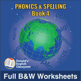 Phonics and Spelling Book 4 Full BW Worksheets ESL ELL Newcomer