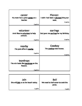 Weekly Phonics Review Spelling Pattern Game by First Grade Fling