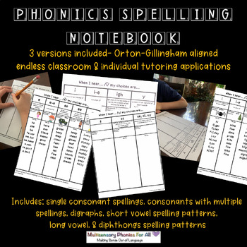 Preview of Phonics Spelling Notebooks & Interactive Workbook Pages- OG aligned