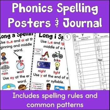 Preview of Phonics Spelling Posters and Journal Bundle