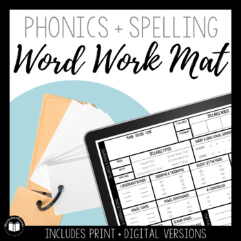 Preview of Phonics + Spelling Word Work Mat | Google Slides™ | Print + Digital