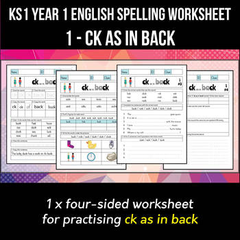 Preview of Phonics Spelling Worksheet - k sound spelled CK