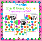 Phonics | Spin & Bump Game | NO PREP | 5 versions!