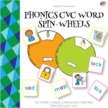 Preview of Phonics Spin Wheel for CVC Words