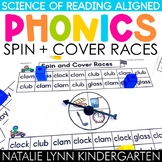 Phonics Spin and Cover Races Partner Games Science of Read