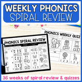 Phonics Spiral Review & Weekly Quizzes
