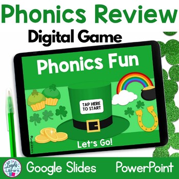 Preview of Phonics Review St. Patrick's  Day Digital Game for Google Slides and PowerPoint