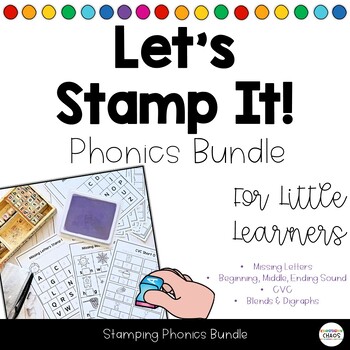 Preview of Phonics Stamping Literacy Center | Letter ID Beginning Middle Ending Sound