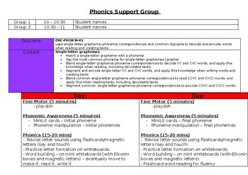 Preview of Phonics Support Group