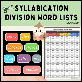 Preview of Phonics Syllabication Division Word Lists | Decodable words for Reading Fluency