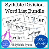 Phonics Syllable Division Printable Activity and Word List