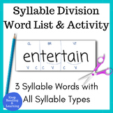 Phonics Syllable Division Review for Multisyllabic Words L