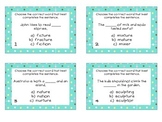 Phonics Task Cards Final Syllables -tion, -ture, -ion