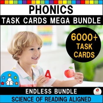 Preview of Phonics Task Cards Mega Bundle 6000+ | Science of Reading | SoR CVC