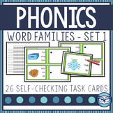 Phonics Task Cards Word Families