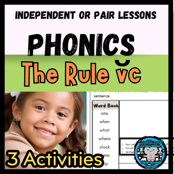 Preview of Phonics The Rule vc (VCV) | Worksheets