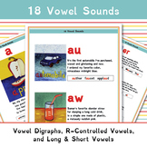 18 Vowel Sounds Mini Poster Set - Learn to hear and apply 