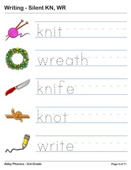 phonics third grade silent kn and wr series by abbyexplorer tpt