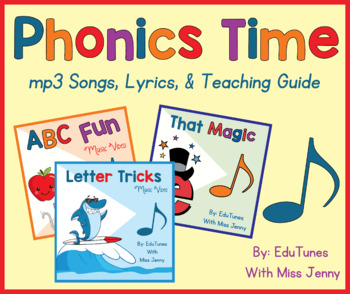 Preview of Phonics Time Songs and Book Set