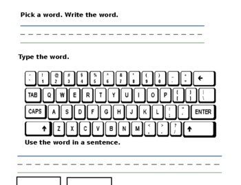 Preview of Phonics Typing Board