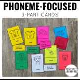 Phonics Visuals 3 Part Cards | Science of Reading Phoneme Focus