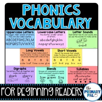 Preview of Science of Reading Phonics Vocabulary Terms