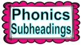 Phonics Wall: Pink and Teal Subheadings