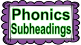 Phonics Wall: Purple Subheadings