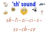 Phonics Warm-ups: "sh" sound (ti, si, ch, ci, s, ss, ce, ch)