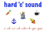 Phonics Warm-ups: hard 'c' sound (c, k, ch, che, cc, ck, qu, que)