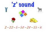 Phonics Warm-ups: "z" sound (z, zz, s, se, ze, ss, x)