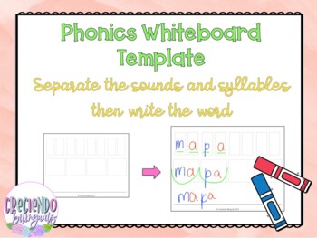 Preview of Phonics Whiteboard Template