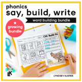 Phonics Word Building - Say, Build, Write Growing Bundle