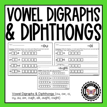 Phonics Word Building | VOWEL DIGRAPHS & DIPHTHONGS | Distance Learning