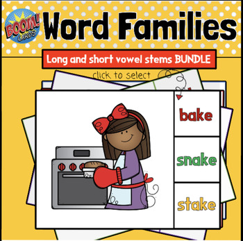 Preview of Phonics | Word Families | Boom Cards Bundle | Distance Learning
