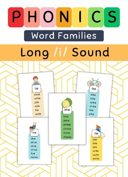 Preview of Phonics. Word Families Long /i/ Sound Reading cards.