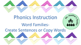 Phonics- Word Families Scaffolded Activities