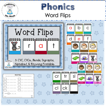 Preview of Phonics - Word Flip Cards