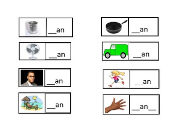 Preview of Phonics Word Frames for Words with /an/, /ar/, and /or/