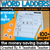 Phonics Word Ladders and Word Chains Games Worksheets for 